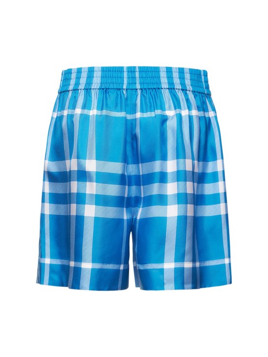Burberry: Short en sergé à carreaux Tawney