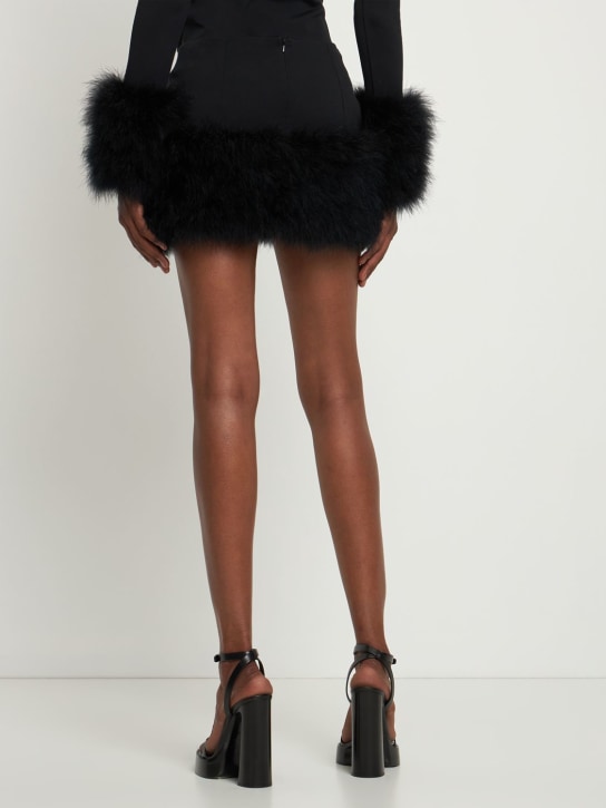 16arlington: Jupe en jersey de viscose avec plumes Haile