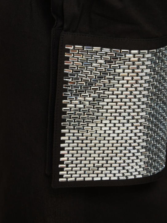 Giuseppe Di Morabito: Vestito in popeline con fondo manica decorato