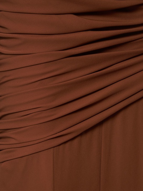 Giuseppe Di Morabito: Ruched crepe georgette long dress