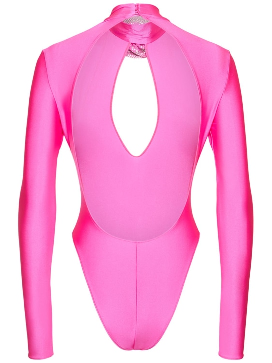 Giuseppe Di Morabito: Body aus Stretch-Jersey mit Blume