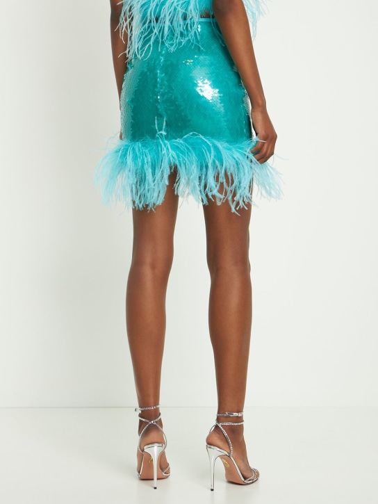 Giuseppe Di Morabito: Jupe courte en sequins et plumes