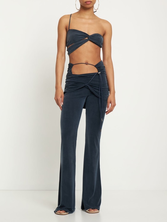 Jacquemus: Le Pantalon Espelho cupro wide pants
