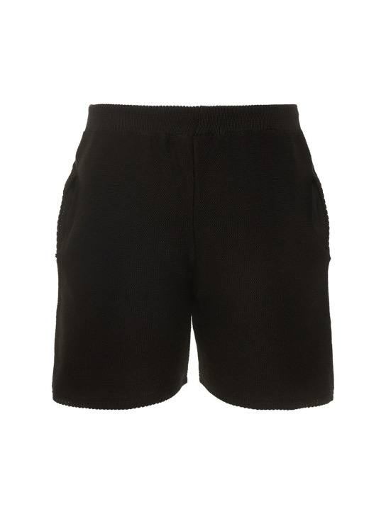 FLÂNEUR: STRICK-SHORTS AUS BAUMWOLLMISCHUNG