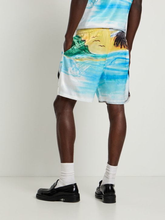 FLÂNEUR: Short en satin imprimé