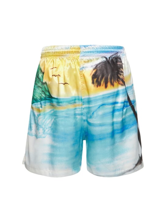 FLÂNEUR: Short en satin imprimé