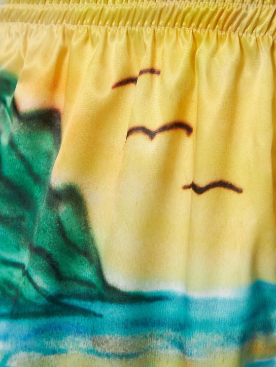 FLÂNEUR: Short en satin imprimé