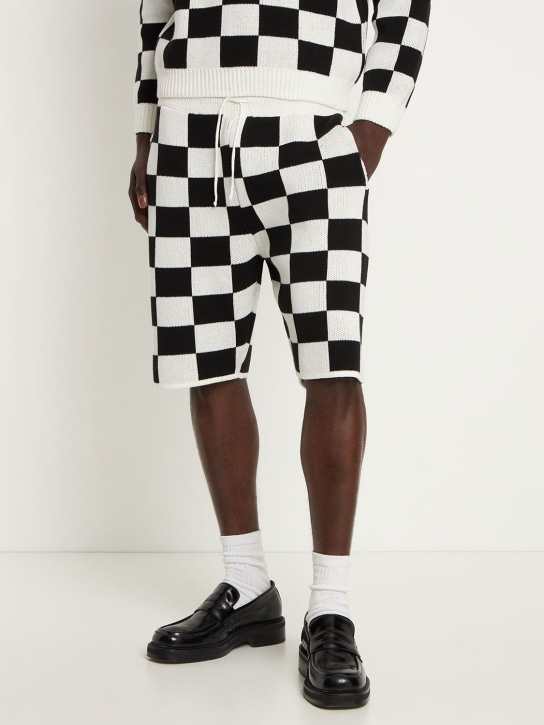 FLÂNEUR: Cotton blend knit shorts