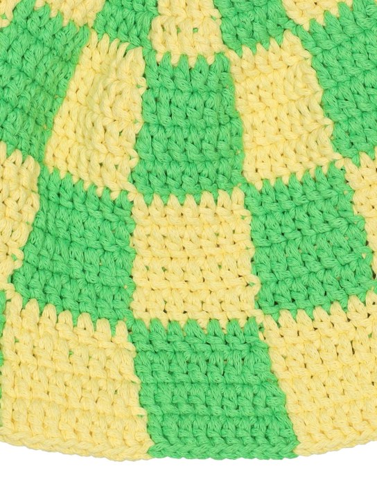 FLÂNEUR: Handgestrickte Baumwoll-Intarsien-Kappe