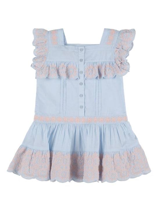 Stella McCartney Kids: KLEID AUS BIO-BAUMWOLLE MIT STICKEREI