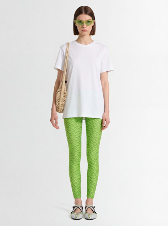 Versace - Legging en jersey imprimé logo