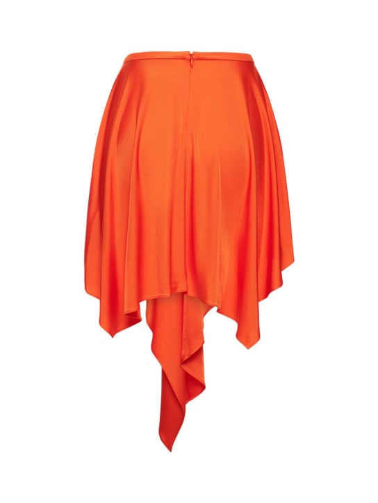 Stella McCartney: Draped fluid viscose satin mini skirt