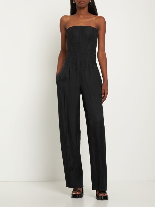 Stella McCartney - Tuta in crepe con corsetto
