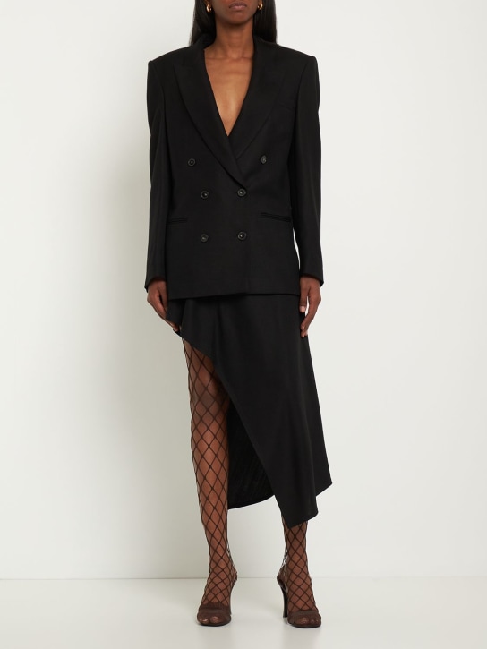 Stella McCartney - Gonna midi asimmetrica in crepe di viscosa