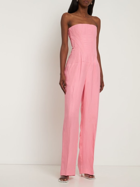 Stella McCartney: Combinaison corset ample en crêpe