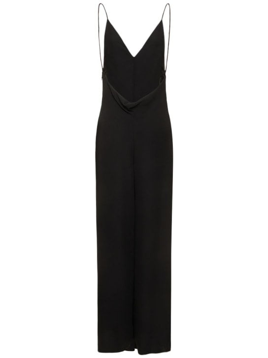 Valentino: Silk cady couture open back jumpsuit
