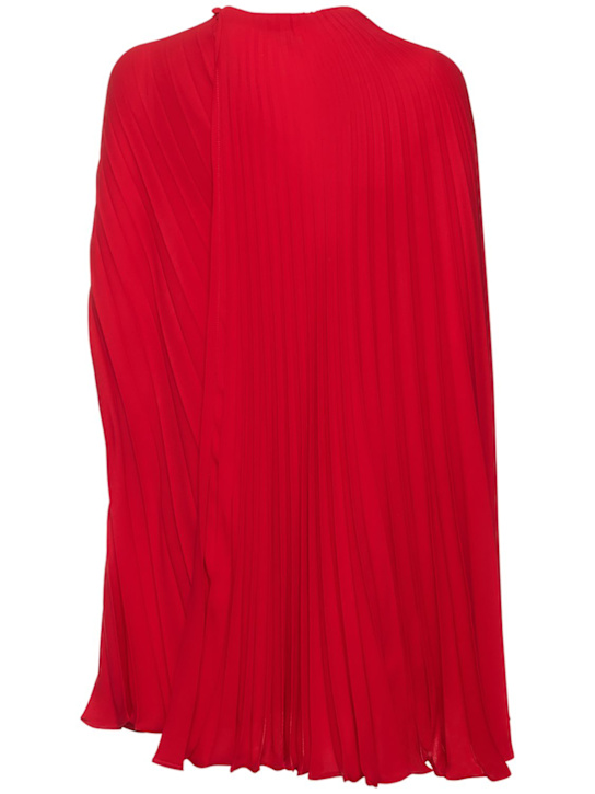 Valentino: Vestito in seta georgette plissé