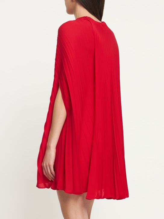 Valentino: Vestito in seta georgette plissé