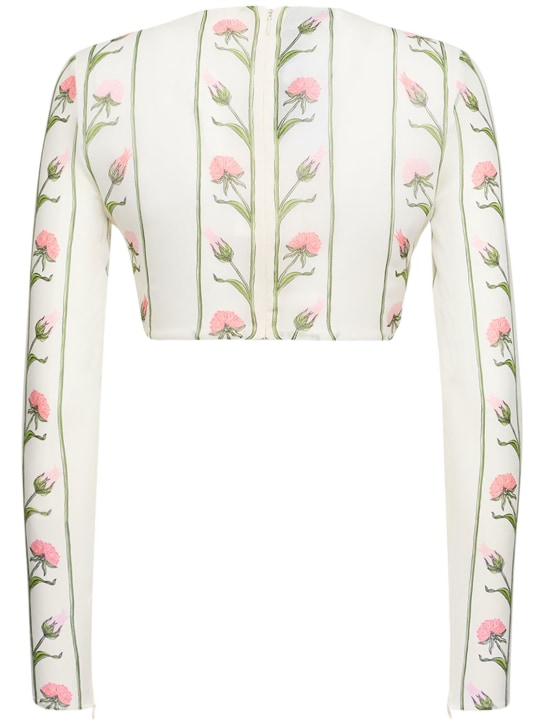 Giambattista Valli: Top corto de seda georgette