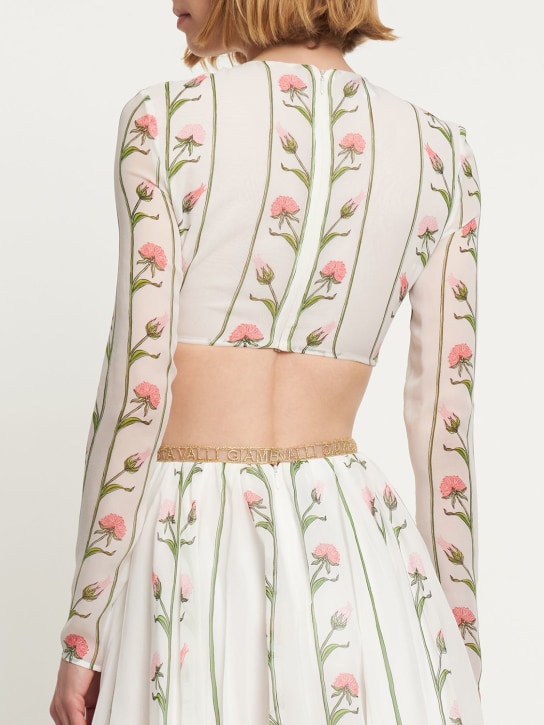 Giambattista Valli: Top corto de seda georgette
