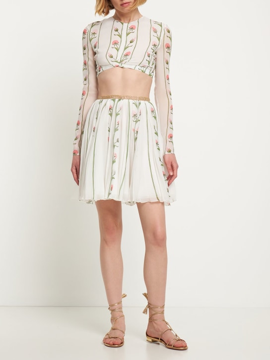Giambattista Valli: Top corto de seda georgette