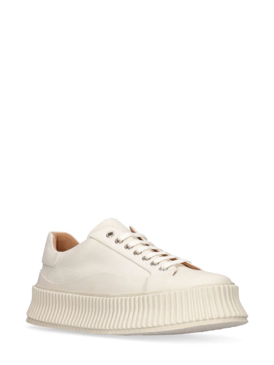 Jil Sander: Sneakers en toile vulcanisée 40 mm