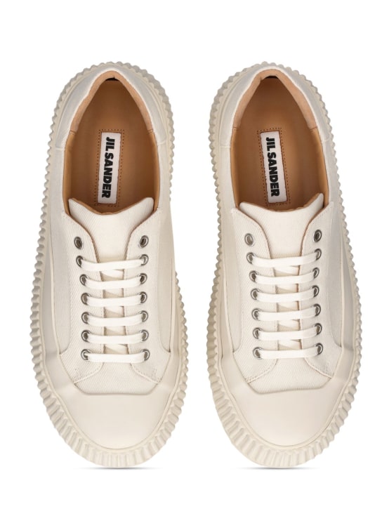 Jil Sander: Sneakers en toile vulcanisée 40 mm