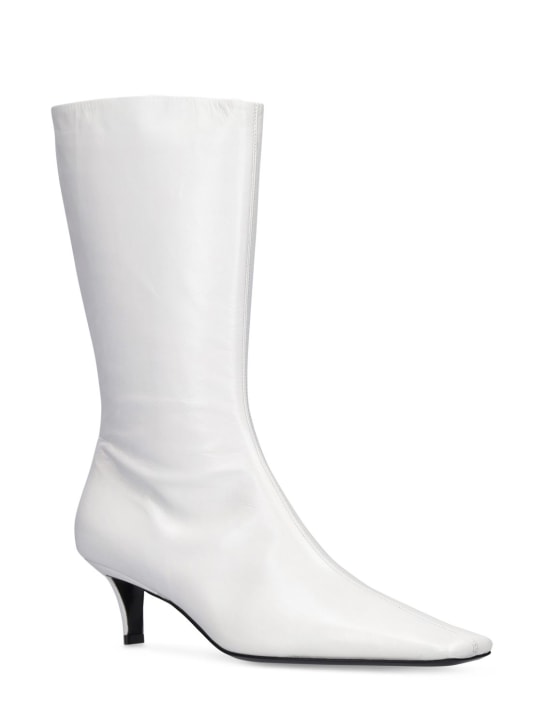Jil Sander: Bottines en cuir 50 mm