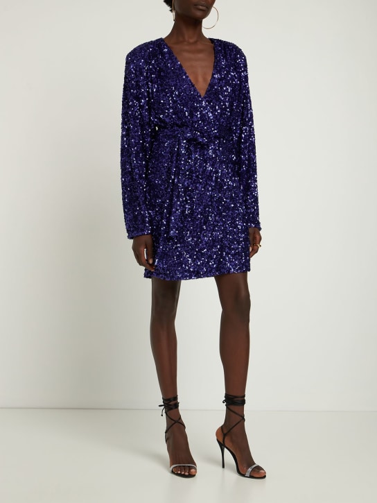 Rotate: Robe courte portefeuille Samantha