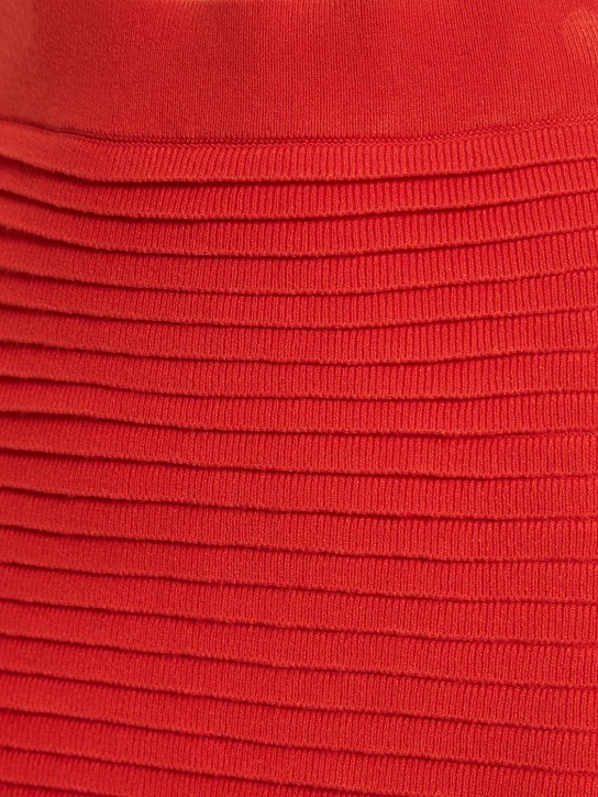 ALTUZARRA: Mosiya pleated viscose blend long skirt
