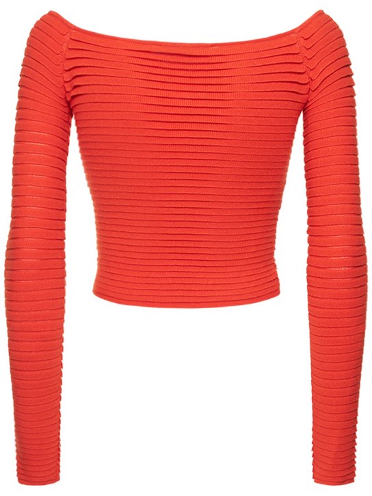 ALTUZARRA: Adan cutout viscose blend top