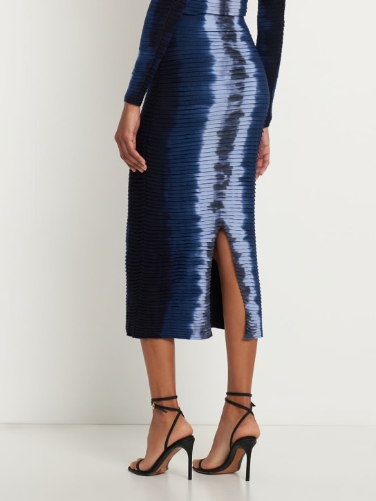 ALTUZARRA: Mosiya pleated tie dye jersey long skirt