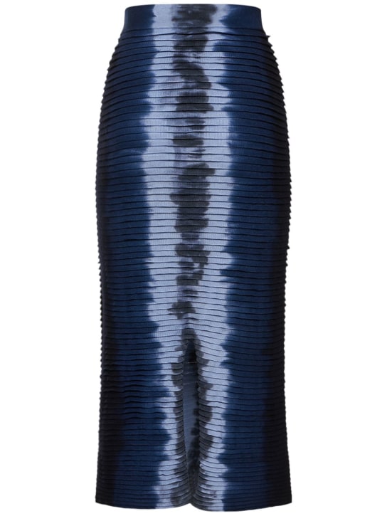 ALTUZARRA: Mosiya pleated tie dye jersey long skirt