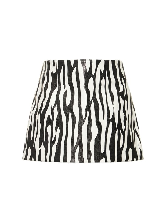 Coperni - Jupe courte en jersey enduit zébré