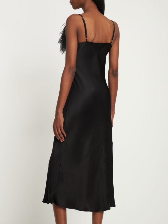 Sleeper: Robe midi avec plumes Boheme
