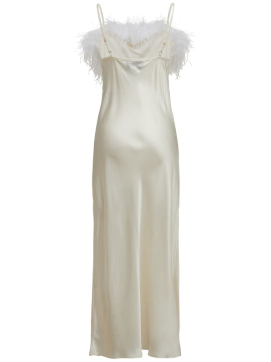 Sleeper: Robe midi en lin et plumes Brigitte