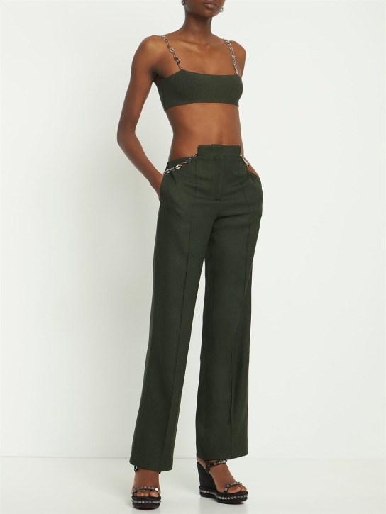 Aya Muse: Pomo nylon pants w/chains