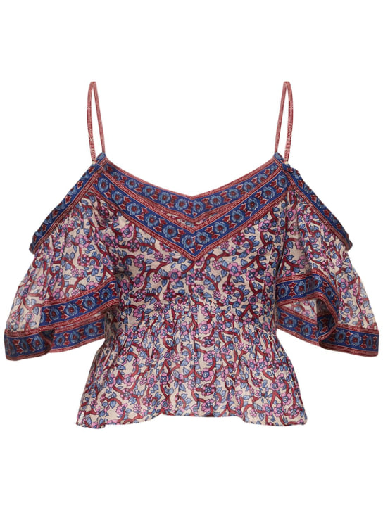 Marant Etoile: Top Garuva in cotone stampato