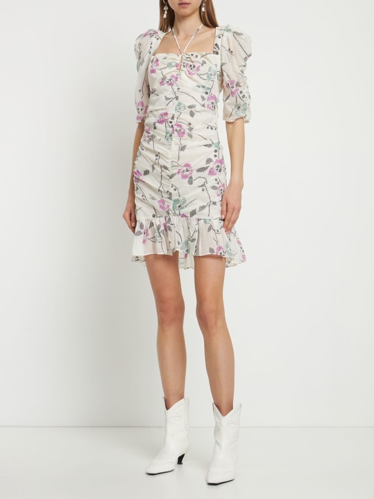 Marant Etoile: MINIKLEID AUS BAUMWOLLE MIT DRUCK „GALDINO“