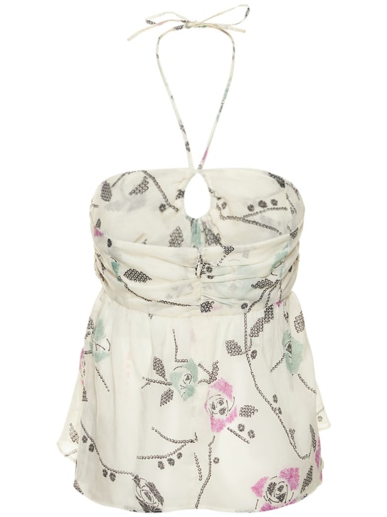 Marant Etoile: Top Gabao in cotone stampato