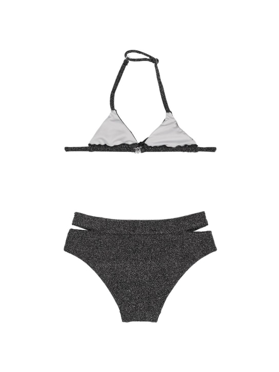 Monnalisa: Bikini de lúrex con apliques