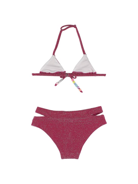 Monnalisa: Bikini de lúrex con apliques
