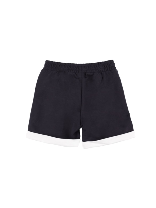 Monnalisa: Embroidered cotton sweat shorts