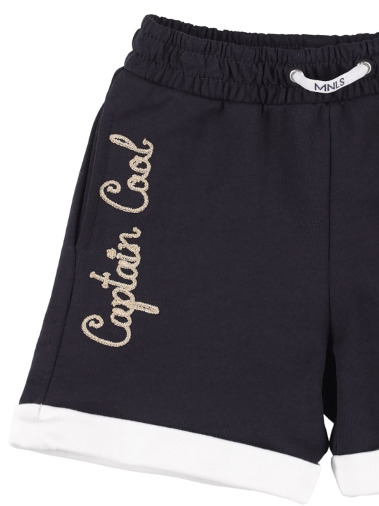 Monnalisa - Short en molleton de coton brodé