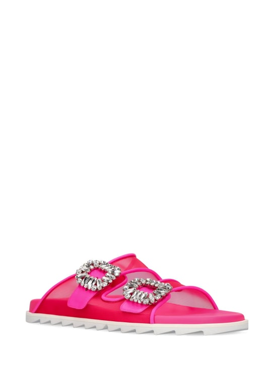 Roger Vivier: Sandales en mesh Slidy Viv 10 mm