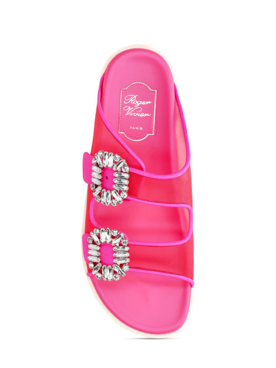Roger Vivier: Sandales en mesh Slidy Viv 10 mm