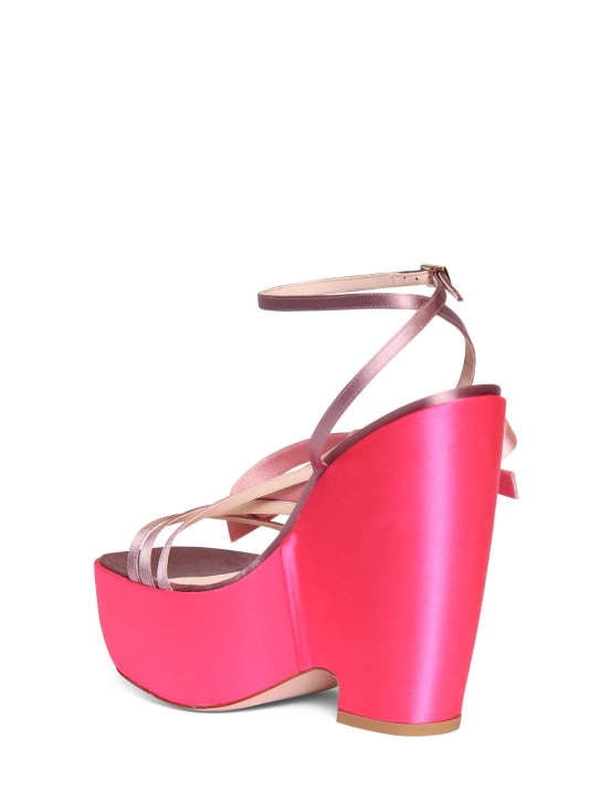 Roger Vivier: Zeppe Choc Bow in raso 100mm