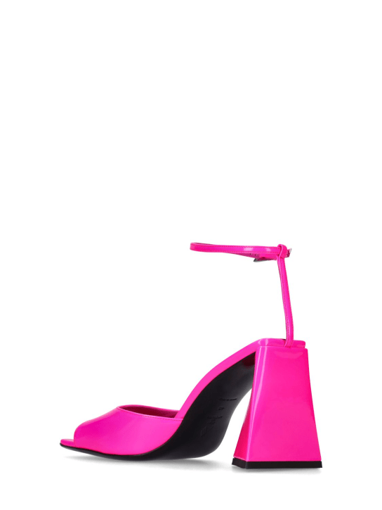 The Attico: Sandales en simili-cuir verni Piper 85 mm