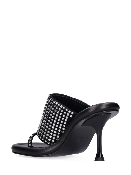 JW Anderson: 90mm Bumper leather & crystal mules
