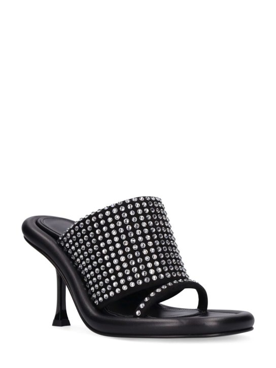 JW Anderson - Mules en cuir et cristaux Bumper 90 mm